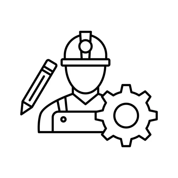 Icono Aislado Del Vector Del Ingeniero Que Puede Modificar Editar — Vector de stock