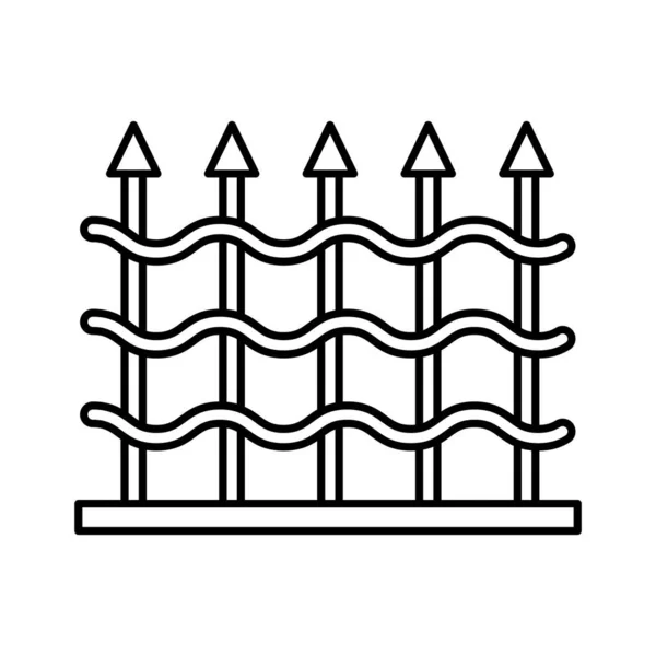 Recinzione Sicurezza Isolato Icona Vettoriale Che Può Facilmente Modificare Modificare — Vettoriale Stock