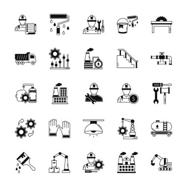 Endüstriyel ve Yapılandırılmış Vektör simgeleri her bir simge kolayca değiştirilebilir veya düzenlenebilir