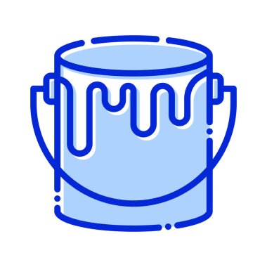 Kova, kova, renk, tamamen düzenlenebilir vektör simgesini boya