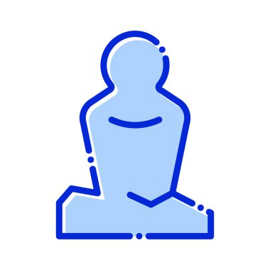 Heykel, sanat, zanaat, heykel tamamen düzenlenebilir vektör simgesi