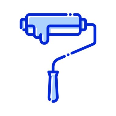 Boya silindiri, dekorasyon, boya, tamamen düzenlenebilir vektör simgesi