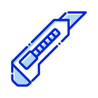 Kesici, kes, araç, bıçak tamamen düzenlenebilir vektör simgesi
