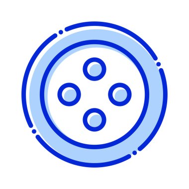 Dikiş düğmesi, dikiş, düğme, tamamen düzenlenebilir vektör simgesi dikiliyor