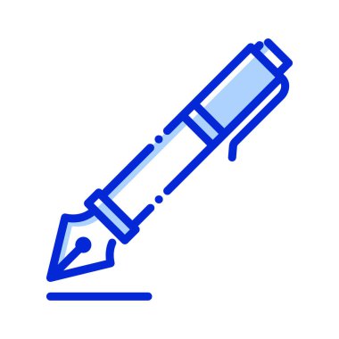 Kalem, yazı kalemi, el yazısı, tamamen düzenlenebilir vektör simgesi çizimi