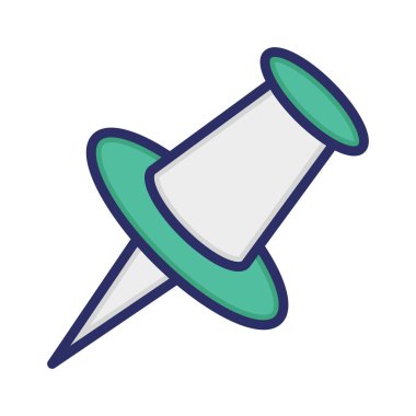 Pin, pim, raptiye, kağıt pin tam olarak düzenlenebilir vektör simgesi