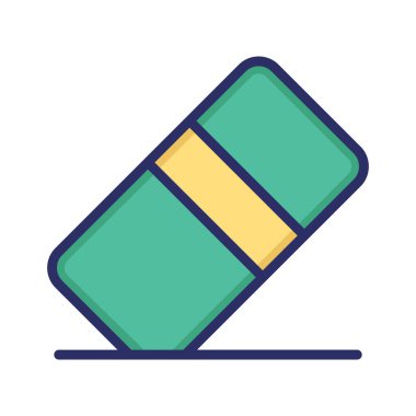 Silgi, kauçuk, temiz, tamamen düzenlenebilir vektör simgesini sil