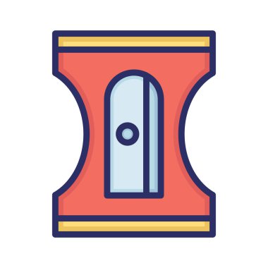 Keskinleştirici, araç, durağan, kalem tamamen düzenlenebilir vektör simgesi