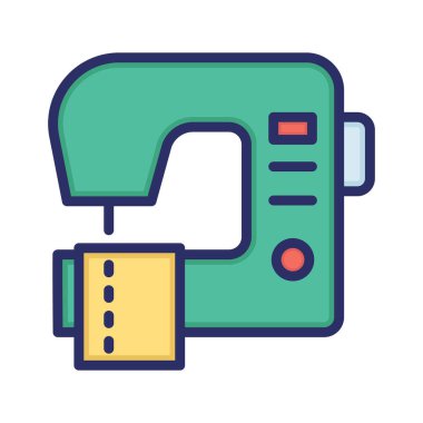 Dikiş makinesi, makine, dikiş, tamamen düzenlenebilir vektör simgesi