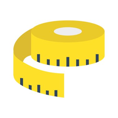 Ölçüm, cetvel, bant cetvel, araç tamamen düzenlenebilir vektör simgesi