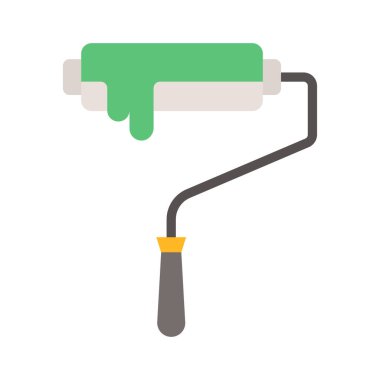 Boya silindiri, dekorasyon, boya, tamamen düzenlenebilir vektör simgesi