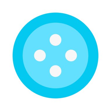 Dikiş düğmesi, dikiş, düğme, tamamen düzenlenebilir vektör simgesi dikiliyor