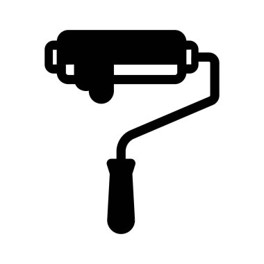 Boya silindiri, dekorasyon, boya, tamamen düzenlenebilir vektör simgesi