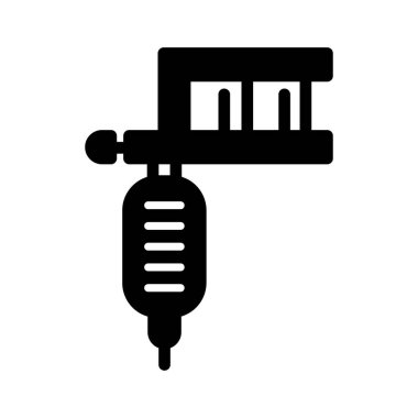 Dövme makinesi, dövme, makine, tamamen düzenlenebilir vektör simgesi