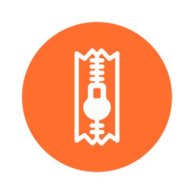 Zip, dikiş, terzilik, tamamen düzenlenebilir vektör simgesi