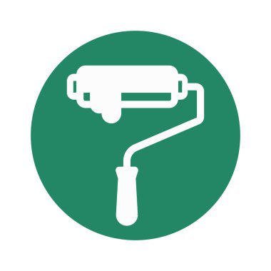 Boya silindiri, dekorasyon, boya, tamamen düzenlenebilir vektör simgesi