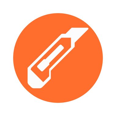 Kesici, kes, araç, bıçak tamamen düzenlenebilir vektör simgesi