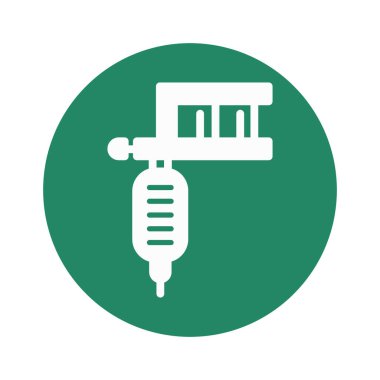 Dövme makinesi, dövme, makine, tamamen düzenlenebilir vektör simgesi