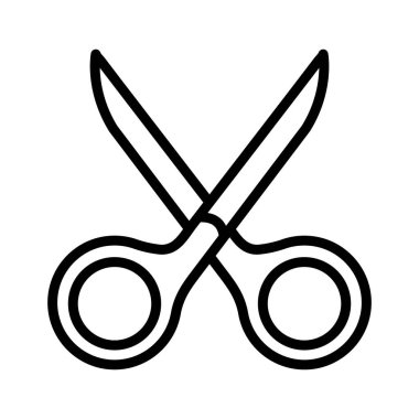 Makas, araç, kes, tamamen düzenlenebilir vektör simgesini kes