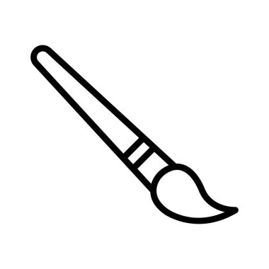 Boya fırçası, fırça, tasarım, tamamen düzenlenebilir vektör simgesini boya