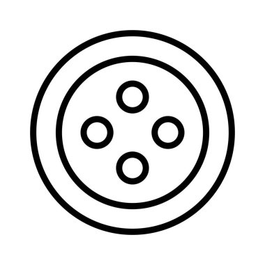 Dikiş düğmesi, dikiş, düğme, tamamen düzenlenebilir vektör simgesi dikiliyor