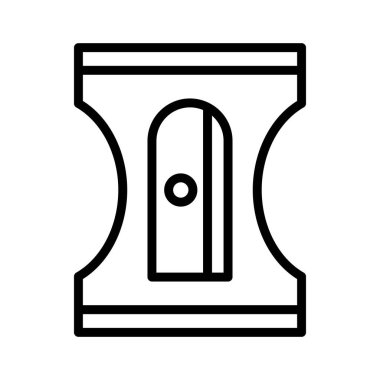 Keskinleştirici, araç, durağan, kalem tamamen düzenlenebilir vektör simgesi