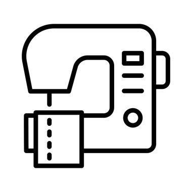 Dikiş makinesi, makine, dikiş, tamamen düzenlenebilir vektör simgesi