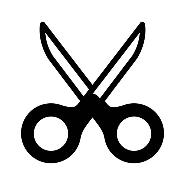 Scissor Tool Cut Cutting Fully Editable Vector Icon — Stock Vector