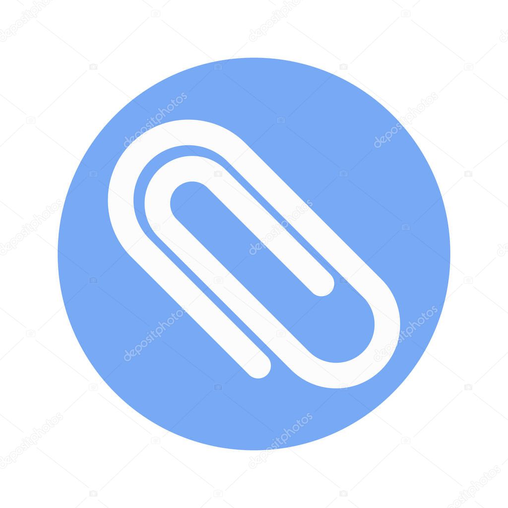 Paper clip, clip, link, attachment fully editable vector icon