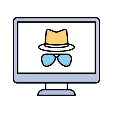 Bilgisayar korsanı Kolayca değiştirebilen veya düzenleyebilen vektör simgesini doldur