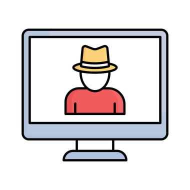 Bilgisayar korsanı Kolayca değiştirebilen veya düzenleyebilen vektör simgesini doldur