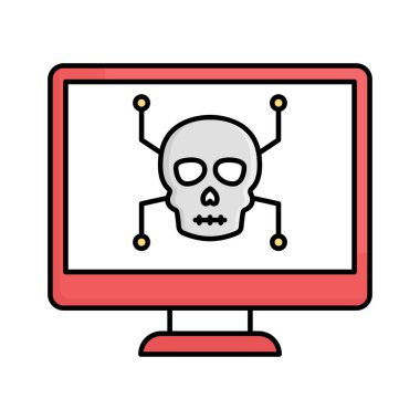 Bilgisayar hack 'leme vektör simgesi Kolayca değiştirilebilir veya düzenlenebilir