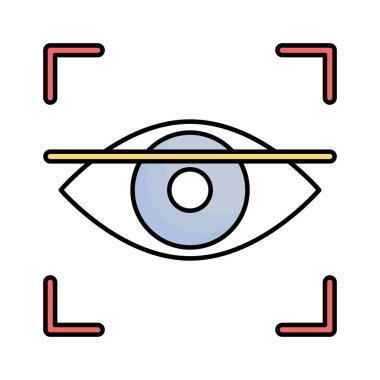 Biyometrik doğrulama Kolayca değiştirebilen veya düzenleyebilen vektör simgesini doldur