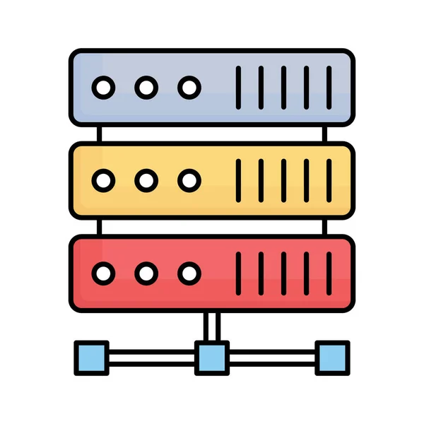Хостинг Даних Векторна Піктограма Заповнення Яка Може Легко Змінювати Або — стоковий вектор