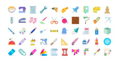 Gelecekteki web mobil ve kişisel projeleriniz için en zahmetli sanat, zanaat ve resim doldurma simgeleri 4 farklı şekilde tamamen düzenlenebilir vektör grafik simgeleri.