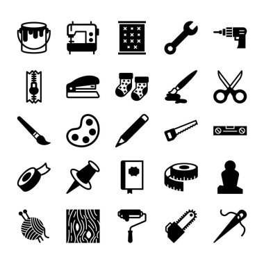 Gelecekteki web mobil ve kişisel projeleriniz için en zahmetli sanat, zanaat ve resim doldurma simgeleri 4 farklı şekilde tamamen düzenlenebilir vektör grafik simgeleri.