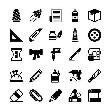 Gelecekteki web mobil ve kişisel projeleriniz için en zahmetli sanat, zanaat ve resim doldurma simgeleri 4 farklı şekilde tamamen düzenlenebilir vektör grafik simgeleri.