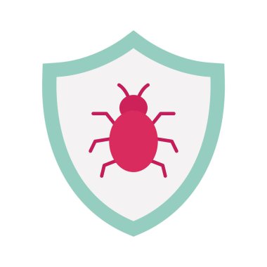 Kolayca değiştirebilen veya düzenleyebilen antivirüs düz vektör simgesi