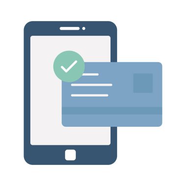 Kart ödeme düz vektör simgesi kolayca düzenleyebilirsiniz