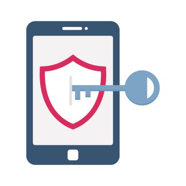 Veri koruması Düz vektör simgesi Kolayca değiştirebilir veya düzenleyebilirsiniz