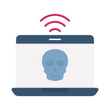 Dolandırıcılık İnternet Düz vektör simgesi Kolayca düzenleyebilen