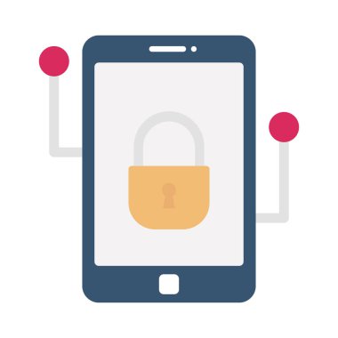 Kolayca değiştirilebilen veya düzenlenebilen Siber Güvenlik Düz Vektör simgesi