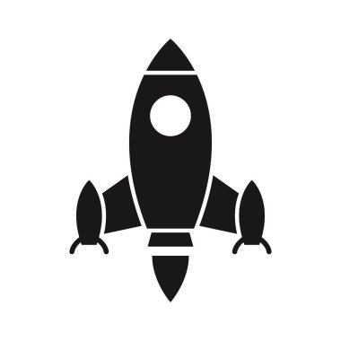Roket fırlatma vektör simgesi kolayca düzenlenebilir ya da değiştirilebilir