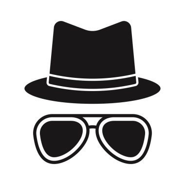 Bilgisayar korsanı Glyph vektör simgesi, kolayca düzenleyebilir ya da değiştirebilir