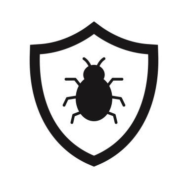 Kolayca değiştirebilen veya düzenleyebilen antivirüs Glyph vektör simgesi