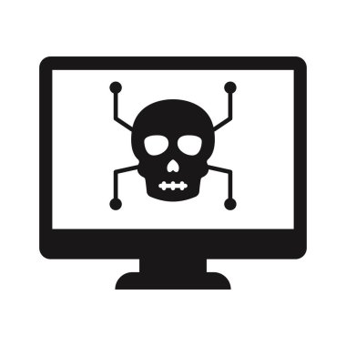 Kolayca değiştirebilen ya da düzenleyebilen Glyph vektör simgesini hackleyen bilgisayar