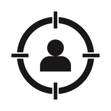 Hedef izleyici Glyph vektör simgesi kolayca düzenlenebilir ya da düzenlenebilir