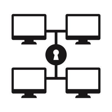 Erişilen ağ Glyph vektör simgesi kolayca değiştirilebilir ya da düzenlenebilir