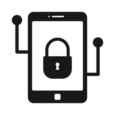 Kolayca değiştirilebilen veya düzenlenebilen Siber Güvenlik Glyph vektör simgesi