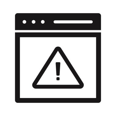  Engellenmiş web sitesi Glyph vektör simgesi kolayca düzenlenebilir ya da değiştirilebilir